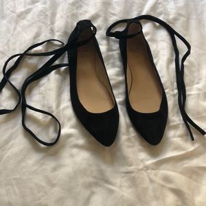 Vince Camuto ballet flats with ankle wrap